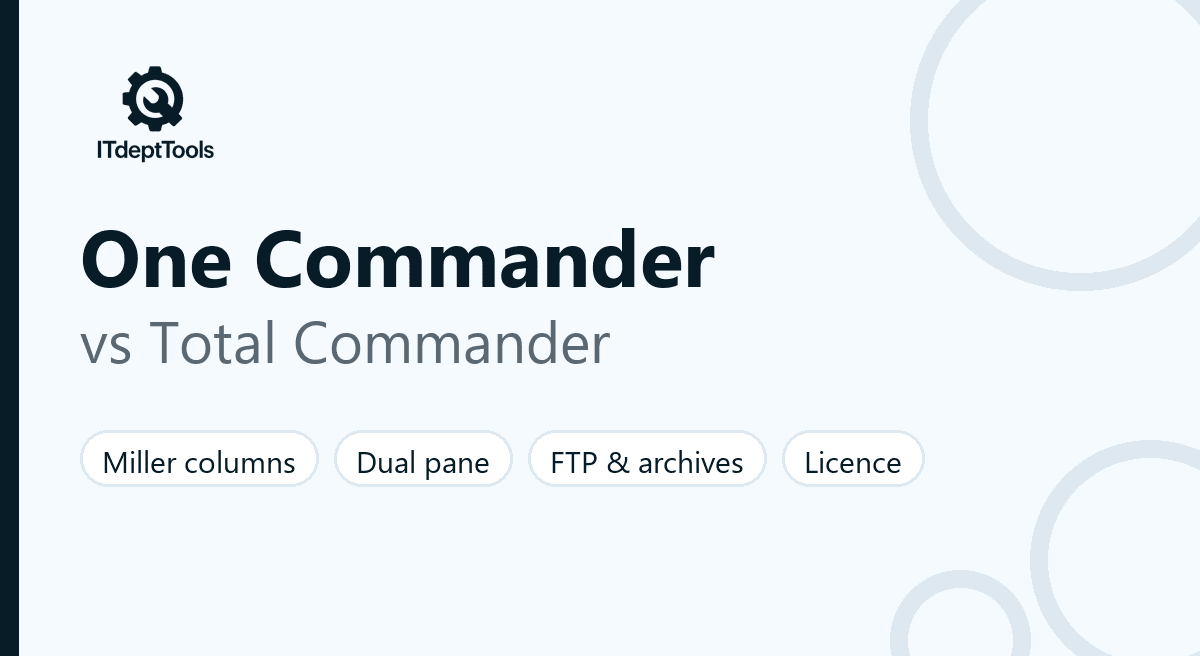 One Commander vs Total Commander comparison