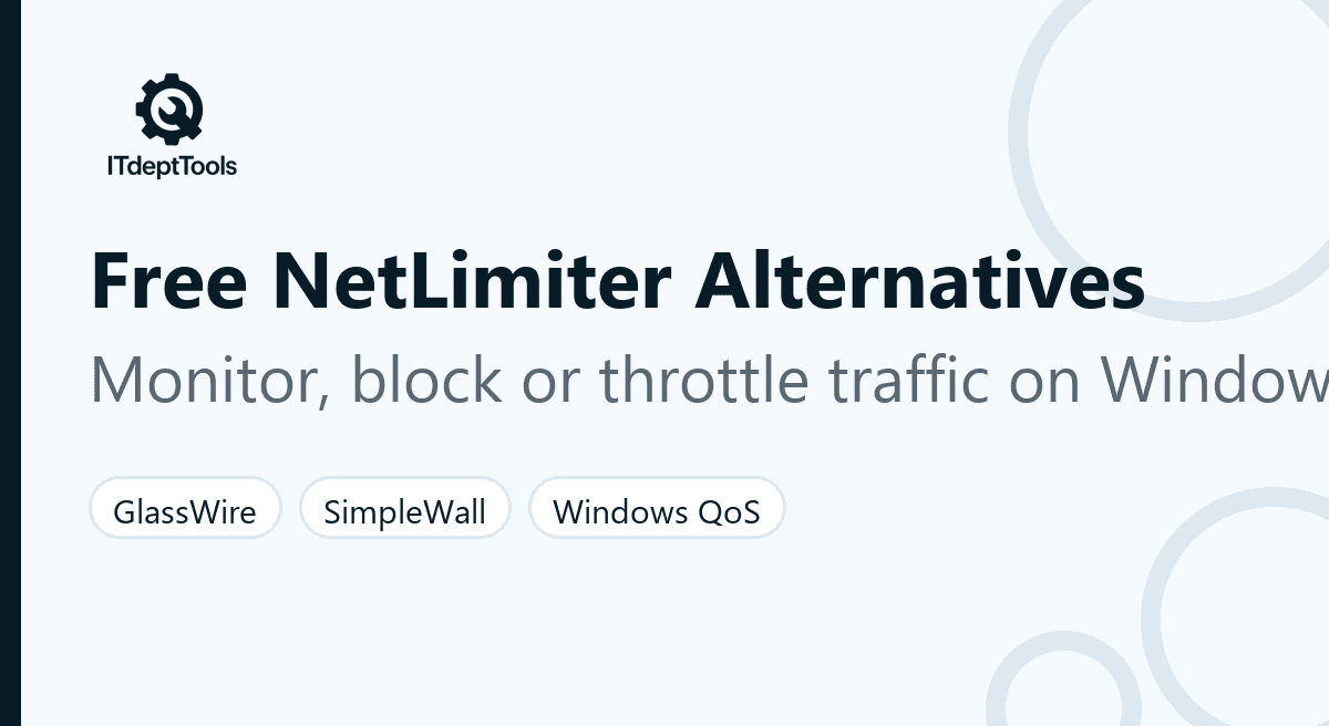 Free NetLimiter alternatives for Windows: GlassWire, SimpleWall and Windows QoS