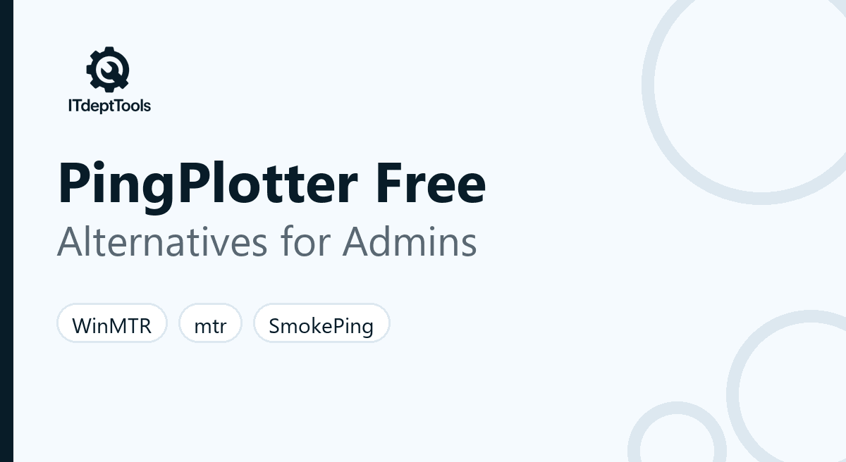 Cover: PingPlotter Free alternatives WinMTR, mtr and SmokePing